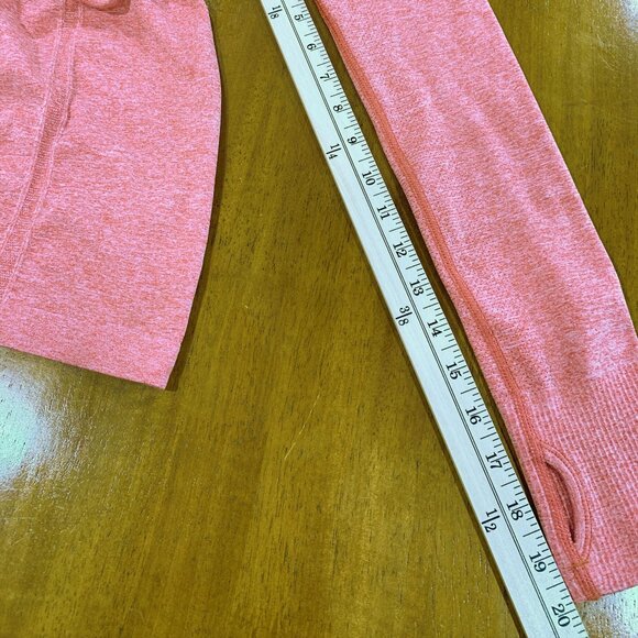 Athleta Fastest Track Half Zip Pullover Heathered Orange Athletic Top Sz Small - Picture 8 of 10